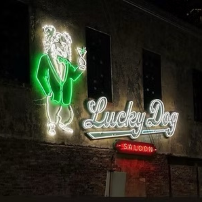 Exterior of Lucky Dog Saloon